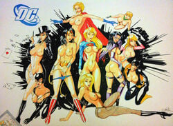 10girls 6+girls areola arisia_rrab barbara_gordon batgirl batman_(series) black_canary blonde_hair blue_eyes breasts catwoman cleavage dc dc_comics diana_prince dinah_lance erect_nipples female female_only green_arrow_(series) green_lantern_(series) green_lantern_corps himawan_gutomo hm1art human huntress_(dc) imra_ardeen justice_league kara_zor-el kara_zor-l karen_starr legion_of_superheroes multiple_females multiple_girls nipples okay2012 power_girl saturn_girl selina_kyle straight_hair supergirl superman_(series) wonder_woman wonder_woman_(series) zatanna zatanna_zatara