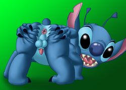 anus ass balls cobra_mcjingleballs disney experiment_(species) furry lilo_and_stitch male male_only no_humans penis solo stitch tagme