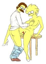 color female human lisa_simpson male ned_flanders sex straight the_simpsons vaginal_penetration yellow_body