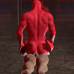 2012 2boys 3d anal anal_sex ass ass_grab bald barefoot black_howler butt captain_america cornholing cowboy_position cowgirl_position erect_penis erection feet gay gay_sex gloves male male/male male_on_male male_only male_penetrating_male marvel multiple_boys multiple_males muscles muscular_male nude nude_male penis red_skin red_skull sodomy steve_rogers uncensored yaoi