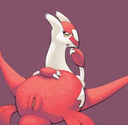 anus claws color female female_only feral front_view latias lying nude on_back pokemon pokemon_(species) solo tagme tediousramen vulva