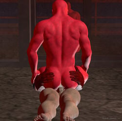 2012 2boys 3d anal anal_sex ass ass_grab bald barefoot black_howler bottomless butt captain_america cornholing cowgirl_position cum cum_drip cum_in_ass cum_inside erect_penis erection feet gay gay_sex gloves human humanoid male male/male male_on_male male_only male_penetrating_male marvel muscles muscular_male nude_male penis red_skin red_skull smooth_skinned_male sodomy steve_rogers uncensored yaoi