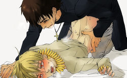 2boys anal_sex fate/stay_night fate/zero fate_(series) gay gay_sex gilgamesh kirei_kotomine sweat tagme yaoi