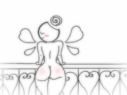 ass balcony eyes_closed looking_away luvbi mario_(series) nimbi nintendo paper_mario sirserial smile super_paper_mario wings