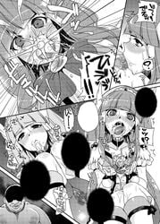 blush clothing comic cum oral_sex pretty_cure reika_aoki shindou_(fuguri) shorts smile_precure tagme