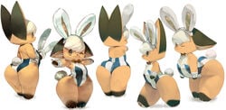 anthro bangs bowtie bunny_ears bunny_suit bunny_tail cat cute feline koki shortstack tagme wide_hips