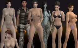 3d 7girls ada_wong ada_wong_(caroline_ribeiro) alexia_ashford blacksite capcom crossover dragon_age dragon_age_origins excella_gionne female garry's_mod human lady_of_the_forest lara_croft lara_croft_(l.a.u.) noa_weiss pale_skin resident_evil resident_evil_4 resident_evil_5 resident_evil_code_veronica tomb_raider