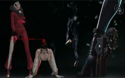 3d bayonetta bayonetta_(character) humiliation jeanne_(bayonetta) sega xnalara