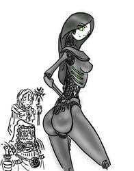 1boy 2girls adeptus_mechanicus alien alien_girl boobs female female_focus games_workshop heresy humanoid imperium_of_man necron robotic tagme techpriest warhammer_(franchise) warhammer_40k