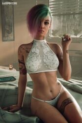 judy alvarez from cyberpunk 2077 by lumbly3d