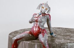 3d after_sex alien alien_girl breast_fondling covered_in_cum cum cum_covered cum_everywhere fondling_breast heroineism looking_at_viewer mother_of_ultra pregnant solo solo_female tagme ultraman_(franchise) umk