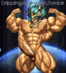 1boy 2015 abs animated armpits bara biceps big_muscles big_penis blue_hair cho_aniki cum cum_explosion ejaculation flexing human hyper_muscles idaten luxuris male male_only manly muscle muscle_growth muscles muscular muscular_armpits necklace nude pecs penis penis_growth pubic_hair solo source_request testicles