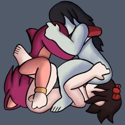 3girls amy.exe creepypasta female fercholito multiple_girls naked_female nina_the_killer pcx_(pillar_chase_2) pillar_chase_2 specimen_4 spooky's_house_of_jump_scares spooky's_jump_scare_mansion thorn_(pillar_chase_2) triangle_position yuri