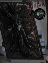 2025 bodily_fluids bound cum cum_circulation cum_in_self cum_inside generation_5_pokemon genital_fluids hi_res hypnosis latex machine male milking_machine mind_control nintendo penile penis_milking pokemon pokemon_(species) riggedreded serperior storage_room trapped vacuum_bed