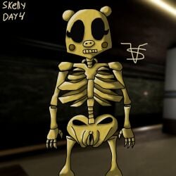 2d bone bones breasts piggy:_book_1 piggy_(game) pussy skeleton skelly_(piggy) skulls teeth