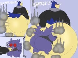 ass_bigger_than_head big_ass big_butt blush blush_lines don_(megacoolbear) embarrassed face_on_ass fart fart_cloud fart_everywhere fart_fetish farting farts fat fat_ass fat_butt fat_male gengar grabbing_head grabbing_partner hand_on_head megacoolbear_(artist) overweight overweight_male pokemon pokemon_(species) spike_(megacoolbear) surprise_buttsex surprised surprised_expression surprised_look typhlosion