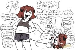 ashamed blush chubby disembodied_hand dog_girl femboy gay punishment puppygirl redgossip smug submissive text urine