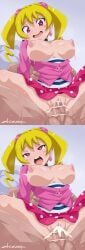 1boy 1boy1girl 1girls airu_suzaki big_breasts blonde_hair bouncing_breasts breasts cum cum_in_pussy cum_inside digimon digimon_xros_wars digimon_xros_wars-hunters female female heart heart-shaped_pupils male male/female nipples orgasm penetration penis pink_eyes pleasure_face pussy sex smile sweat twintails twintails vaginal_penetration