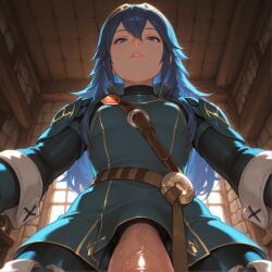 ai_generated ai_generated_slop blue_eyes blue_hair dragonk8 femboy feminine_faced_male feminine_male fire_emblem fire_emblem_awakening lucina_(fire_emblem) male rule_63 sole_male solo taker_pov