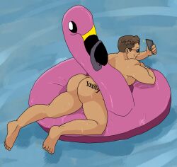 big_ass big_butt bubble_ass bubble_butt dailycageass johnny_cage johnny_cage_(new_era) male male_only mortal_kombat mortal_kombat_1_(2023) netherrealm_studios round_ass round_butt solo solo_focus solo_male sunglasses tattoo tattoo_on_butt