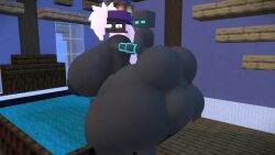 1boy 1girls 3d ass balls big_ass big_breasts big_penis black_body black_skin blue_eyes blue_penis breasts cock duo duo_focus female hb_(hb_the_ender) hbtheender larger_female male male/female minecraft mp4 music penis purple_eyes smaller_male smile sound sound_effects tagme video white_hair zinnia_(stemingbunbun)