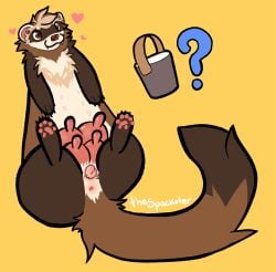 absurd_res anatomically_correct anatomically_correct_genitalia anatomically_correct_vulva anus bucket container domestic_ferret female feral genitals hi_res mammal milk milk_bucket milk_container mustelid musteline nipples solo spacks teats thespackster true_musteline udders weasel