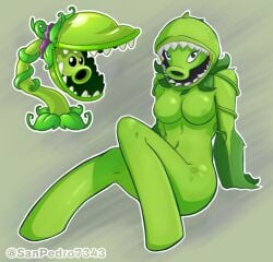 1girls anthro anthrofied ass breasts breasts female flora_fauna peashooter_(pvz) plant plant_girl plant_humanoid plantie plants_vs._zombies plants_vs_zombies popcap_games pussy sanpedro7343 snap_pea_(pvz)
