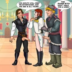 cdpetee disney flynn_rider frozen gay kristoff_(frozen) kristoff_bjorgman prince_hans tangled yaoi