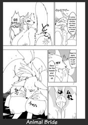 animal_bride anthro balls big_breasts black_sclera blush breasts canine fellatio female fur furry human kazuhiro licking male nipples open_mouth oral oral_sex paizuri penis sex size_difference straight sweat tongue tongue_out wolf