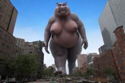 ai_generated bbw dreamworks giantess gloria_the_hippopotamus hippopotamus macro madagascar_(series) perchance_ai