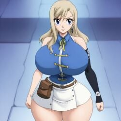 ai_generated big_breasts edens_zero huge_breasts jay-marvel_(style) lucy_heartfilia_(cosplay) rebecca_bluegarden thick_thighs voluptuous wide_hips