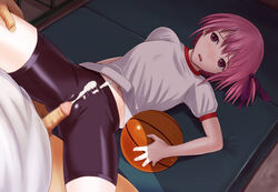 bike_shorts cameltoe censored cum gym_uniform jpeg_artifacts mimura_kaoru penis ro-kyu-bu!