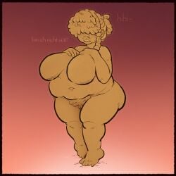 1girls ass bangs_over_eyes big_ass big_belly big_breasts big_butt breasts bush chubby chubby_female completely_naked completely_naked_female completely_nude completely_nude_female featureless_breasts female fine_art_parody greek hair_over_eyes naked naked_female nude nude_female overweight pinup sparrow_(artist) thick thick_ass thick_legs thick_thighs venus_body venus_of_willendorf voluptuous voluptuous_female