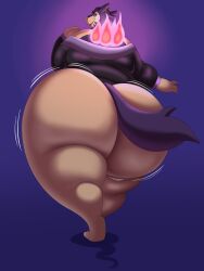 ass_bigger_than_head big_ass big_butt don_(megacoolbear) fat fat_ass fat_butt fat_male hisuian_form hisuian_typhlosion megacoolbear_(artist) overweight overweight_male shaking shaking_ass shaking_butt