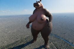 ai_generated bbw dreamworks female giantess gloria_the_hippopotamus hippopotamus macro madagascar_(series) perchance_ai