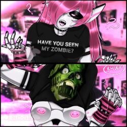 ali_(cute_deth) armwear artist_self-insert breasts choker cute_deth emo emo_girl emo_hair emo_robot exposed_breasts female hair_over_one_eye lip_piercing machine machine_girl meme_clothing meme_reference nipple_piercing nipples piercing pink_eyes pink_hair pink_nipples robot robot_girl scene scene_hair self_upload shirt_lift shirt_up small_breasts
