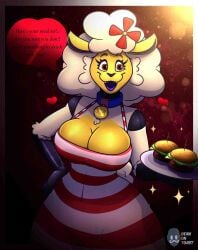 2025 2d 2d_(artwork) 2d_artwork anthro anthro_female artist_logo artist_name beanontoast big_breasts female furry furry_female sha_(the_walten_files) sheep sheep_girl the_walten_files thick_thighs