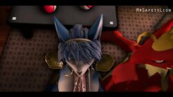 3d animated anthro avian collaborative_fellatio cum cum_in_mouth fellatio furry group_sex human human_on_anthro irrumatio krystal mrsafetylion pokémon_(species) pokemon star_fox tagme threesome video