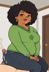 ai_generated buttjob_over_clothes clothed_buttjob covered_buttjob cowgirl_position cumshot disventure_camp disventure_camp:_carnival_of_chaos ejaculation jade_(disventure_camp) odd_nation_cartoons