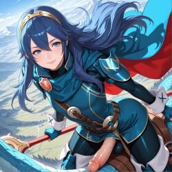 ai_generated ai_generated_slop blue_eyes blue_hair dragonk8 femboy feminine_faced_male feminine_male fire_emblem fire_emblem_awakening lucina_(fire_emblem) male rule_63 sole_male solo