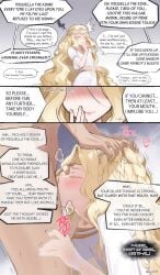 2boys blonde_hair blonde_hair_male blowjob deepthroat elden_ring english_text fellatio femboy feminine_male fromsoftware golden_hair gu599 light-skinned_male light_skin male male_only miquella oral penis_in_mouth shadow_of_the_erdtree sucking_penis text trap twink