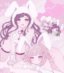 2girls ass breasts bunnysuit danganronpa female nanami_chiaki tagme tsumiki_mikan uwh4k