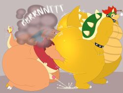 ass_bigger_than_head big_ass big_butt blush bowser charizard cumming_from_fart cumming_on_floor cumshot fart fart_cloud fart_everywhere fart_fetish farting farting_in_face farting_on_another farting_on_face farts fat fat_ass fat_butt fat_male grabbing_ass grabbing_from_behind huff huffing king koopa megacoolbear_(artist) overweight overweight_male pokemon pokemon_(species) saliva salivating sniffing sniffing_ass sniffing_butt sniffing_farts