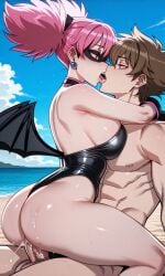 1boy 1girls ai ai_assisted ai_generated ass ass_focus bare_shoulders beach big_ass big_breasts black_leotard boku_no_hero_academia breasts cowgirl_position crossover cum cum_in_pussy cum_in_vagina cum_inside curvy curvy_body curvy_female curvy_figure duo female french_kiss french_kissing gloves haneyama_kazuho high_school_dxd huge_breasts huge_cock hyoudou_issei kissing light-skinned_female light-skinned_male male mask my_hero_academia penis pop_step riding riding_penis sexy sexy_body sexy_pose straddling thick_thighs twintails vigilante:_my_hero_academia_illegals voluptuous voluptuous_female wide_hips wings