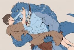2boys abs age_difference ai_generated anthro anthro_on_human bara big_dom_small_sub big_muscles big_pecs blue_body bridal_carry carrying carrying_partner daddy ddkk dilf duo fangs gay holding_partner hug huge_muscles huge_pecs human human_on_anthro hunk interspecies intimate larger_anthro larger_male lizard lizardman loincloth male male/male male_focus male_only muscular muscular_anthro muscular_male navel older_anthro older_anthro_younger_human older_male older_man_and_younger_boy older_on_young pecs reptile romantic romantic_couple scalie sfw size_difference smaller_human smaller_male topless topless_male tribal tribal_jewelry yaoi younger_human younger_male