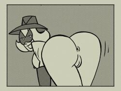 anus ass ass_focus asshole black_and_white breasts grey_spy monochrome no_dialogue pussy spy spy_vs_spy spy_vs_spy_vs_spy swinging_hips teasing vagina