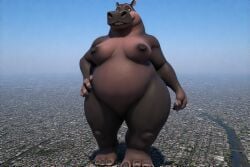ai_generated bbw dreamworks female giantess gloria_the_hippopotamus hippopotamus macro madagascar_(series) perchance_ai