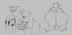 ... angry angry_expression ass ass_focus ass_fuck assfuck black_eyes black_hair boss_monster_(undertale) bouncing bouncing_ass deltarune english_dialogue english_text first_porn_of_character fluffy fluffy_tail frog frog_humanoid goat goat_humanoid gray_background grey_background jacket motion_lines no_thoughts_head_empty prostitute prostitution red_eyes ribbit_the_deltarune_mod sirroccorox slamfucking speech_bubble stern stern_expression toriel toriel_(ribbit) trapper_hat you_(ribbit)