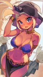 1girls 2d 2d_(artwork) 2d_artwork bare_arms bare_shoulders belly_button belly_dancer belly_dancer_outfit bikini bikini_top blonde_hair blue_eyes bra bracelet collar dancer_outfit dancer_sky dancing_costume ear_piercing earrings female green_hair harem harem_girl harem_outfit life_is_pi loincloth metal_collar midriff navel purple_loincloth shantae shantae_and_the_pirate's_curse short_hair sideboob sky_(shantae) thick_thighs thigh_ring thigh_strap thighlets wayforward
