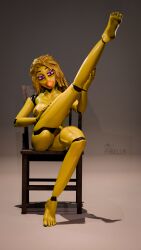 3d_(artwork) 9:16 android animal_humanoid animatronic anthro ass avian beak bedroom_eyes big_breasts big_butt bird breasts chair chica_(fnaf) chicken digital_media_(artwork) fabella feet female five_nights_at_freddy's furniture galliform gallus_(genus) genitals hair hi_res humanoid machine narrowed_eyes nipples nude nude_female phasianid photo_shoot pink_eyes pussy robot robot_anthro robot_humanoid scottgames seductive simple_background solo thick_thighs vulva white_background yellow_body